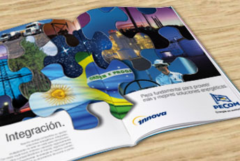 Anuncio Integración Pecom - Innova. Creatividad en comunicación gráfica. Anuncios en diarios y revistas.