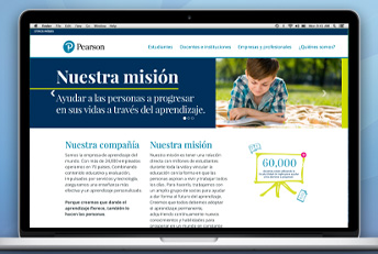Sitio web Pearson de Chile. Desarrollado en HTML 5, CSS y Javascript. 